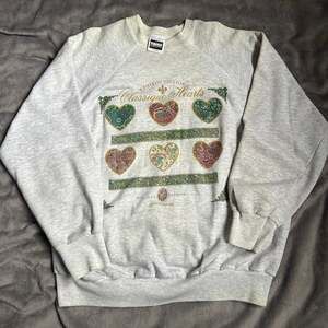 Vintage Tultex Classique Hearts Crewneck Sweatshirt XL